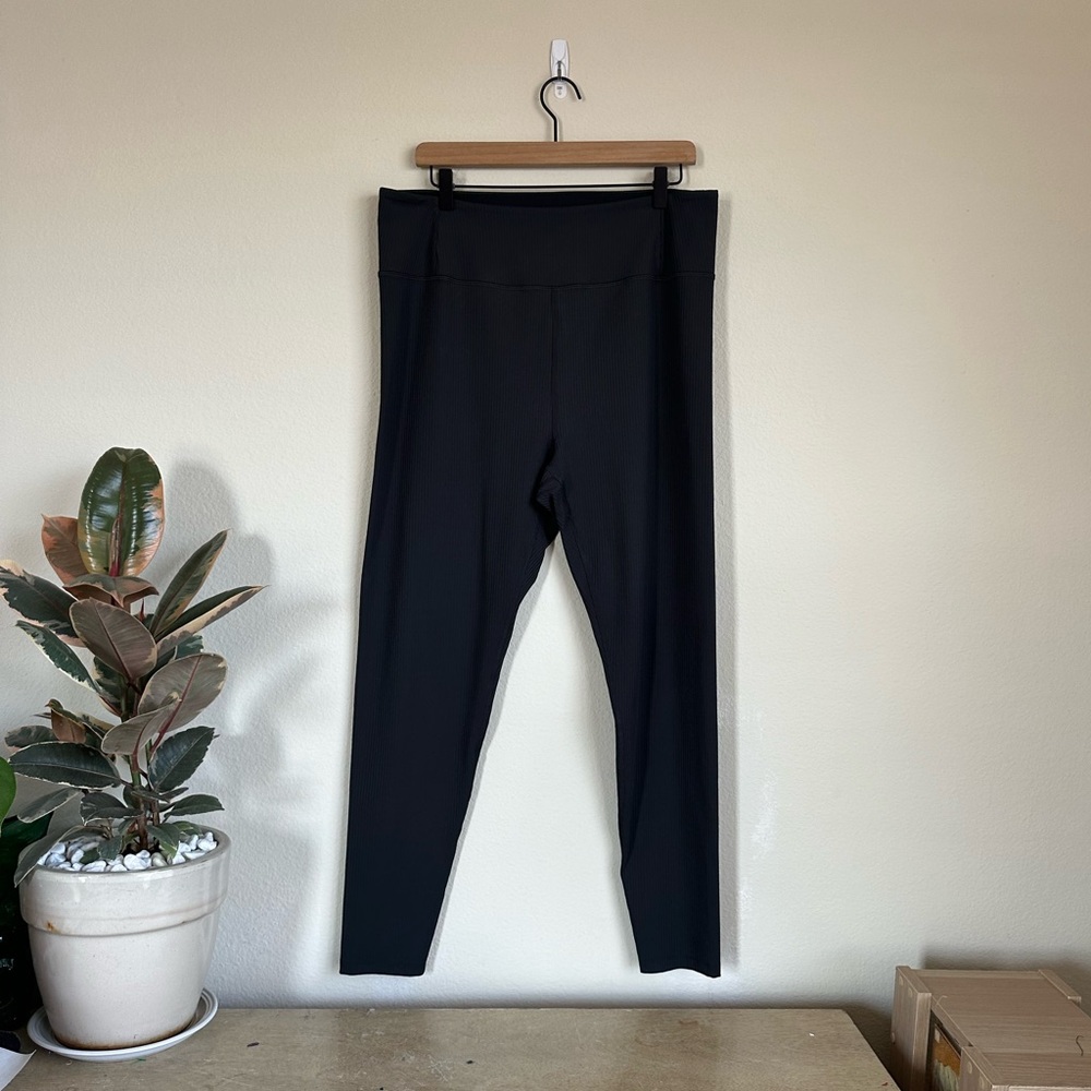 Girlfriend Collective Black Rib Leggings